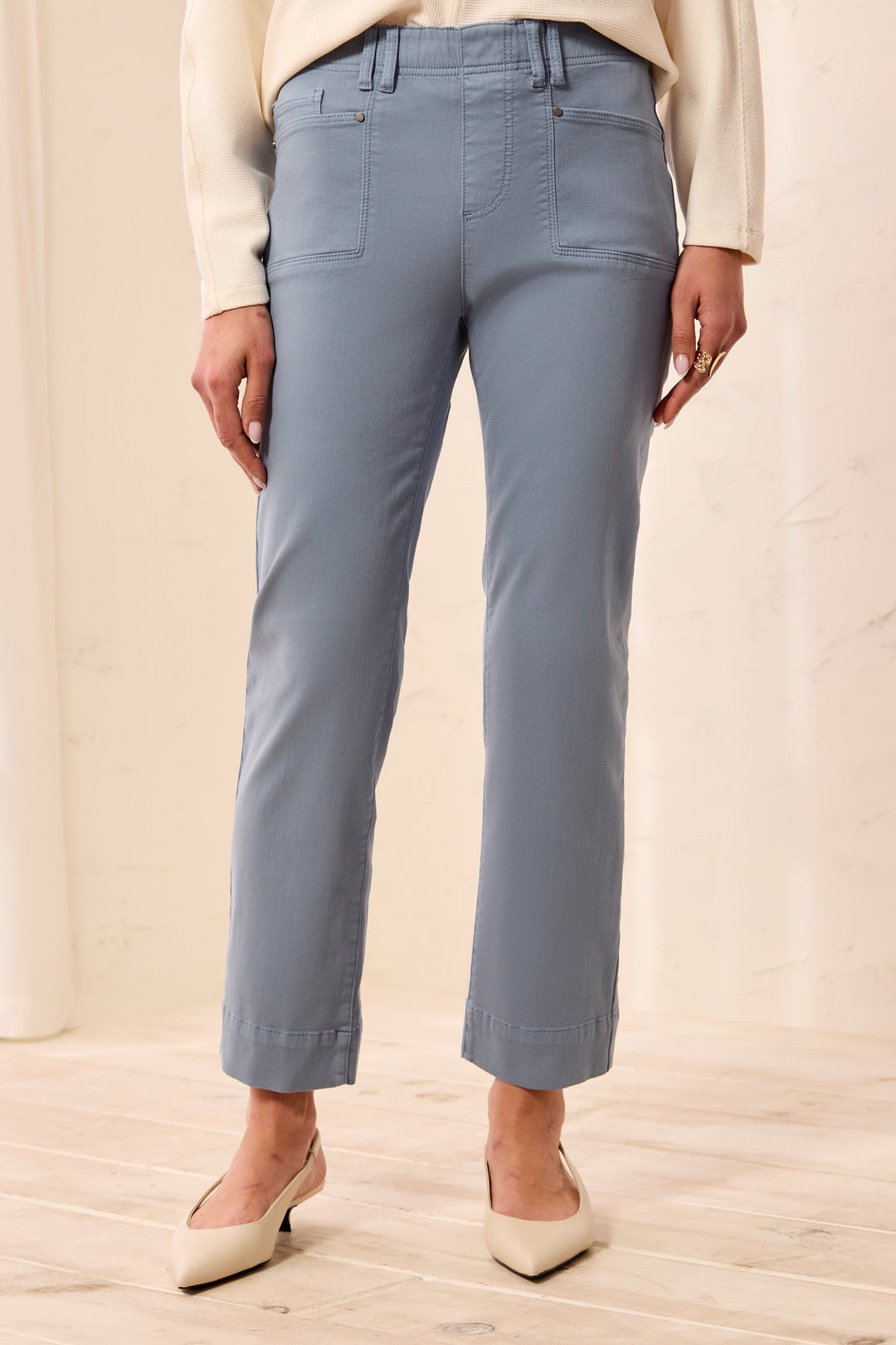 Tribal 5-Pocket Pull-On Ankle Pant 3160O-2020W-1633 Blue Fog