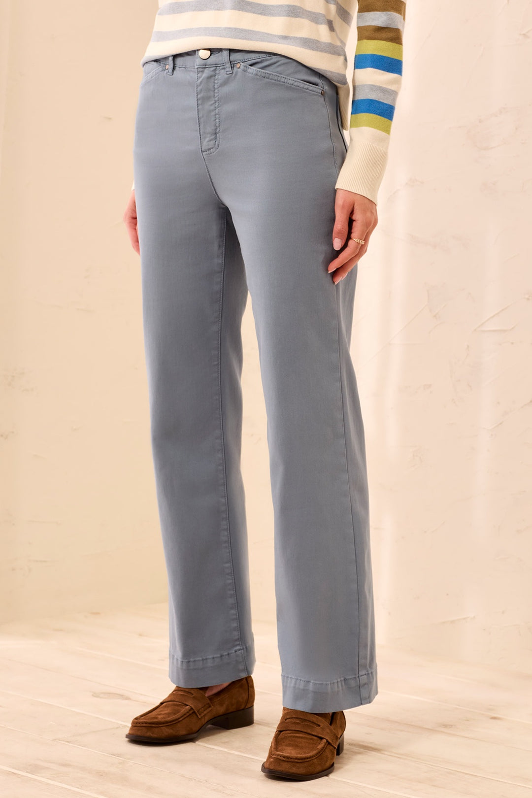 Tribal Fly-Front 5-Pocket Pant 3161O-2020W-1633 Blue Fog