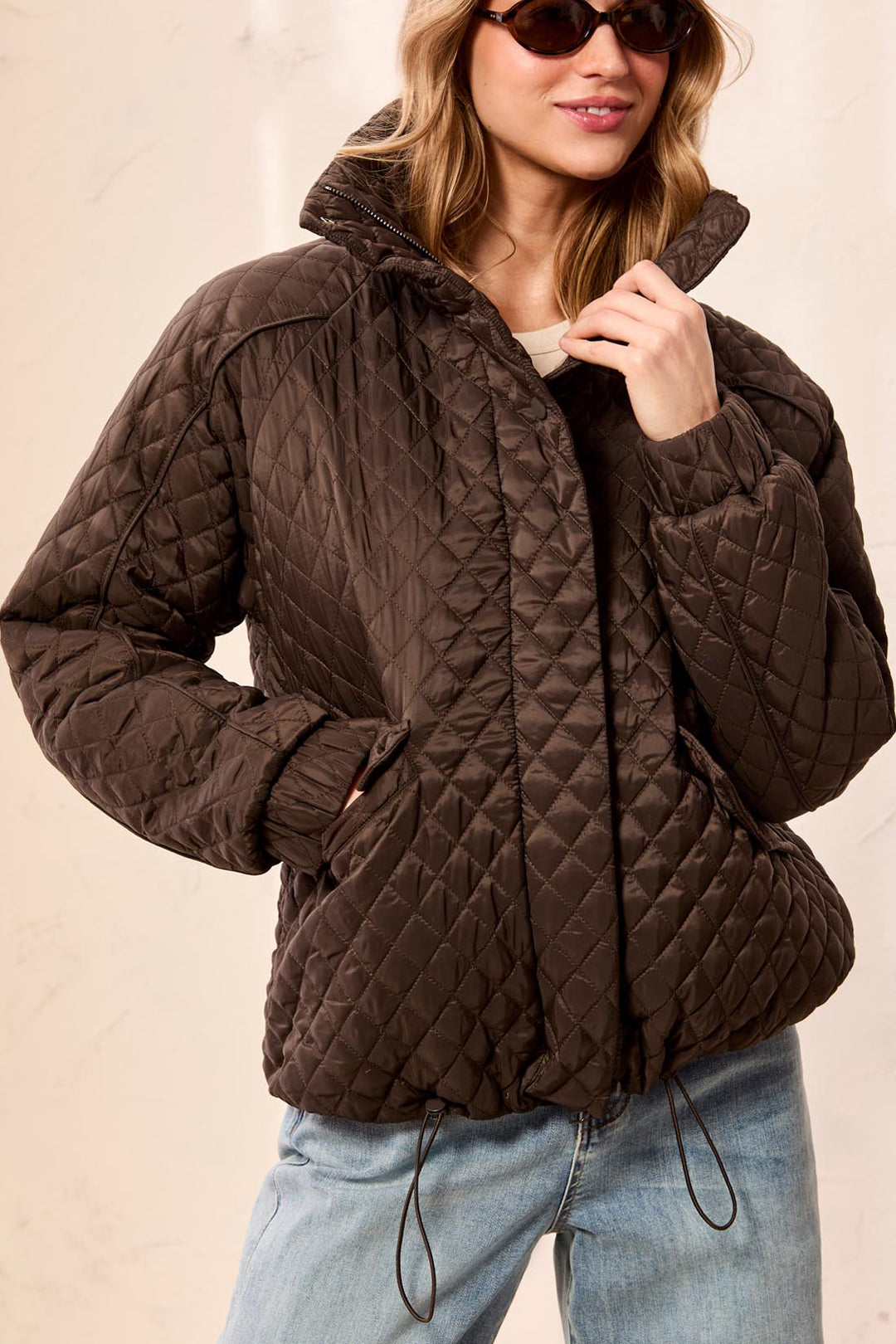 Tribal Zip Front Puffer Jacket 3229O-8530-3413 Dark Basil