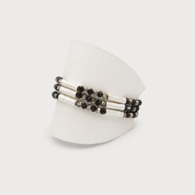 Caracol Bracelet 3250-BLK-S Black/Silver