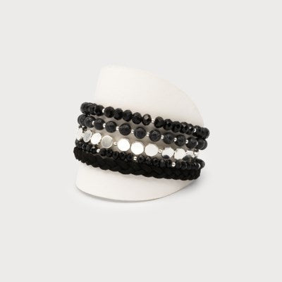 Caracol Bracelet 3294-BLK-S Black/Silver