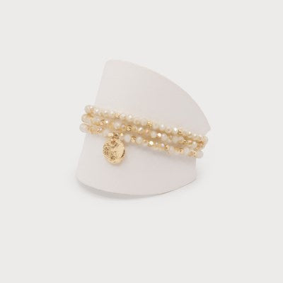 Caracol Bracelet 3308-WTE-G White/Gold