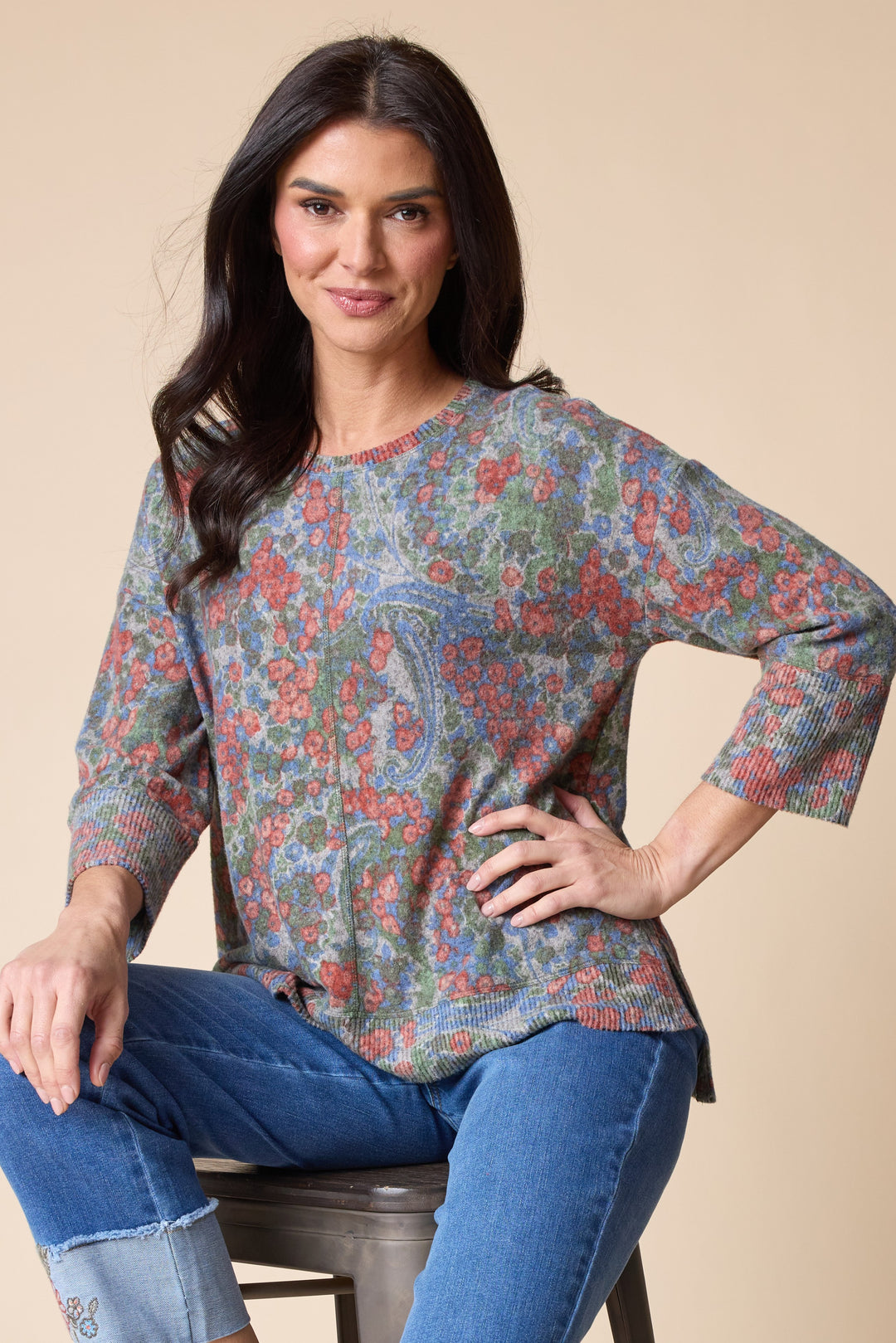 Habitat Soft-Touch Boxy Crew w/ Rib Trim H35468-Fern