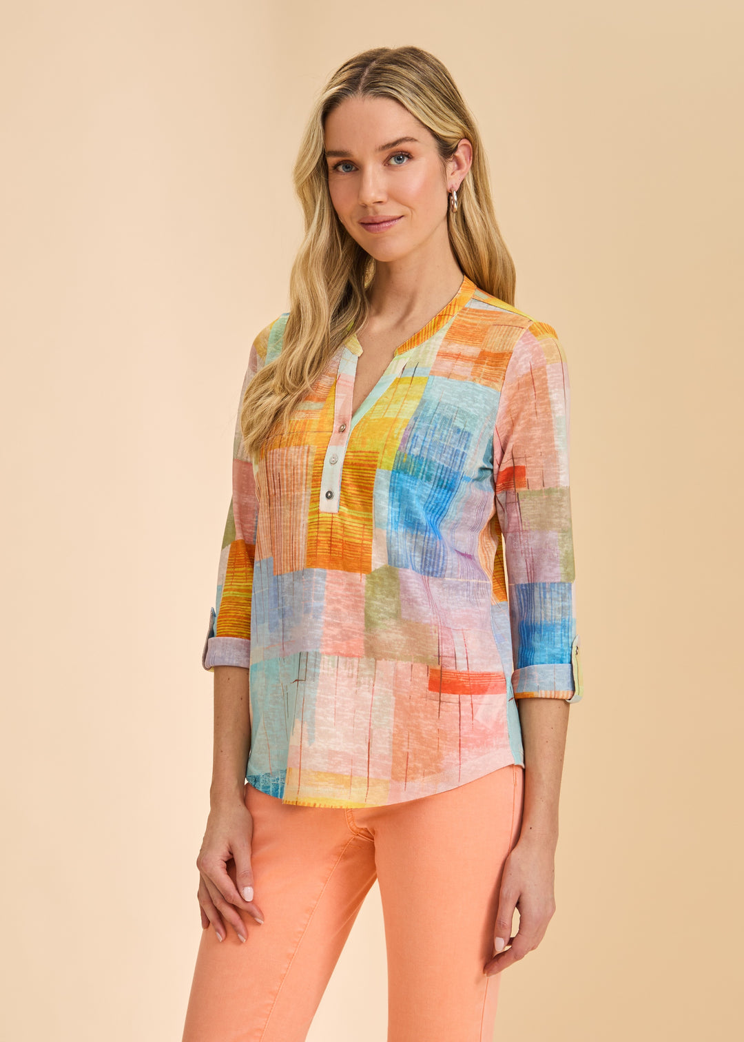 FDJ Henley Top 3580451-PRT Summer Geo