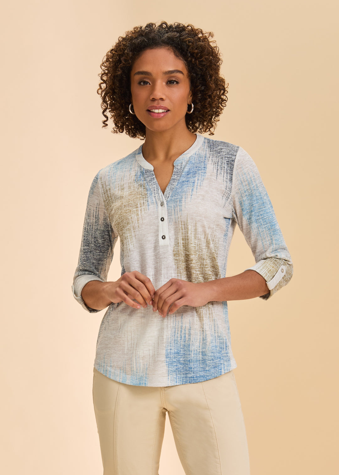 FDJ Henley Top 3680435-BRIGHT Bright Hearts