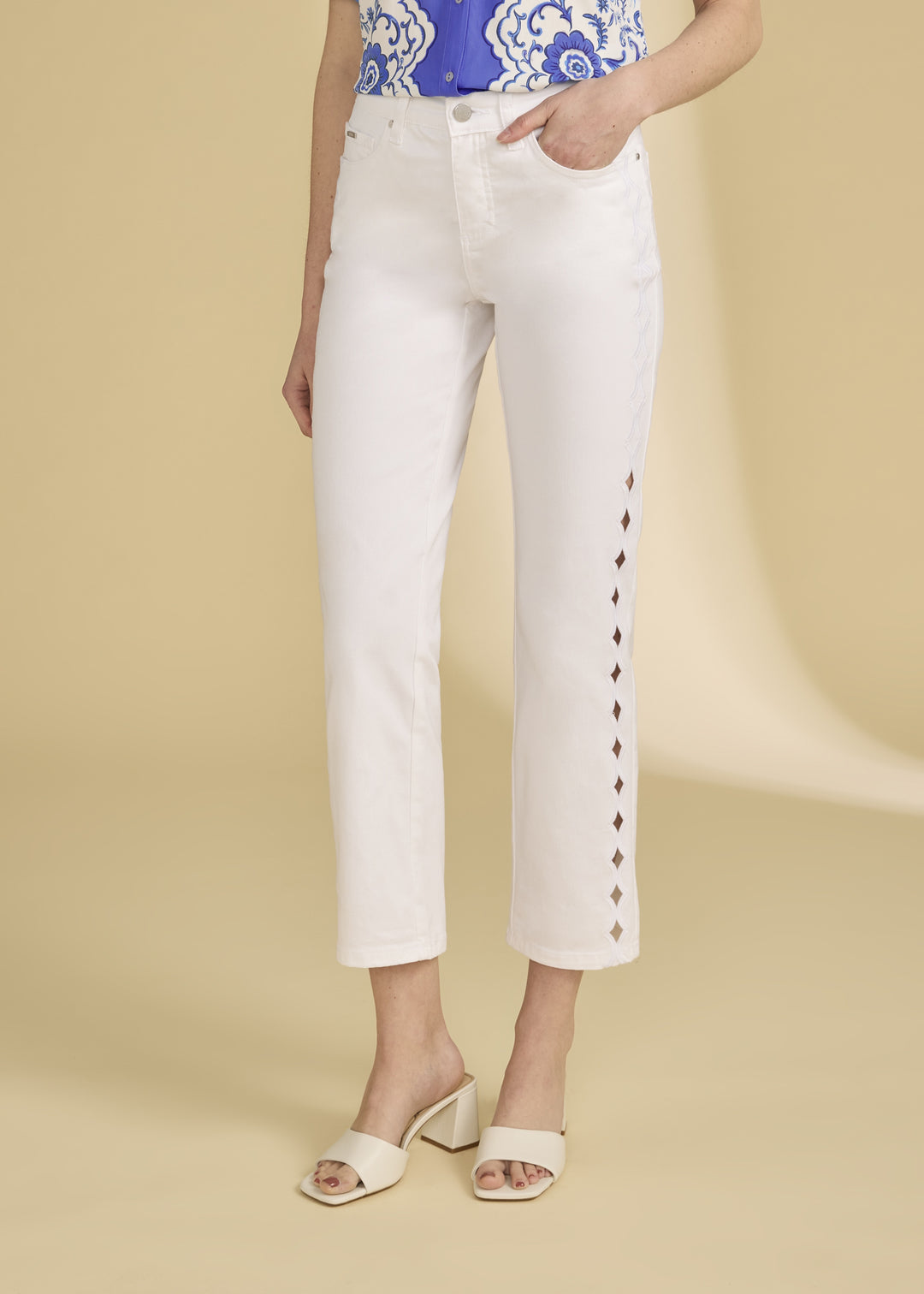 FDJ Christina Straight Ankle Jean 5210511-WHT White