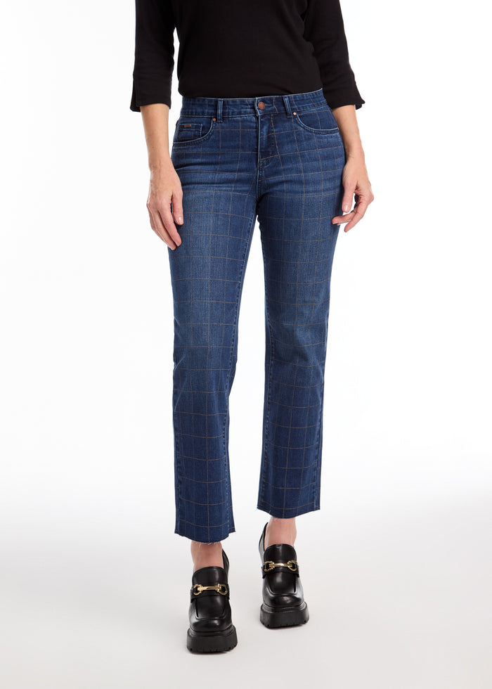 FDJ Christina Straight Ankle Patterened Jean 5244779-MEDWA Medium Wash