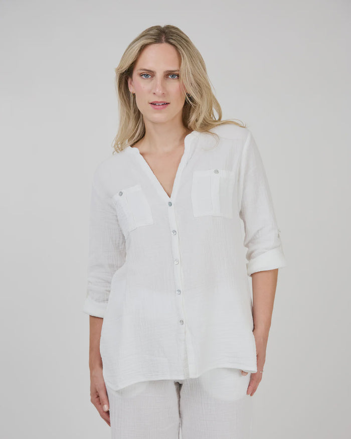 Shannon Passero Roxie Shirt 5285-White