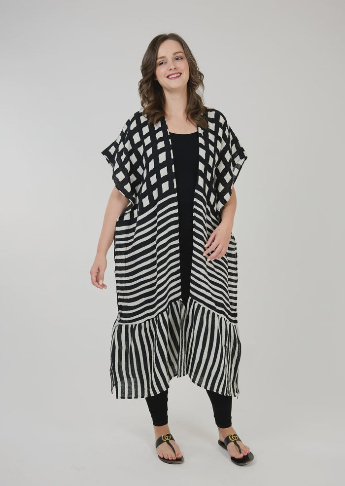 Shannon Passero Shyla Kimono 5295-Black Print