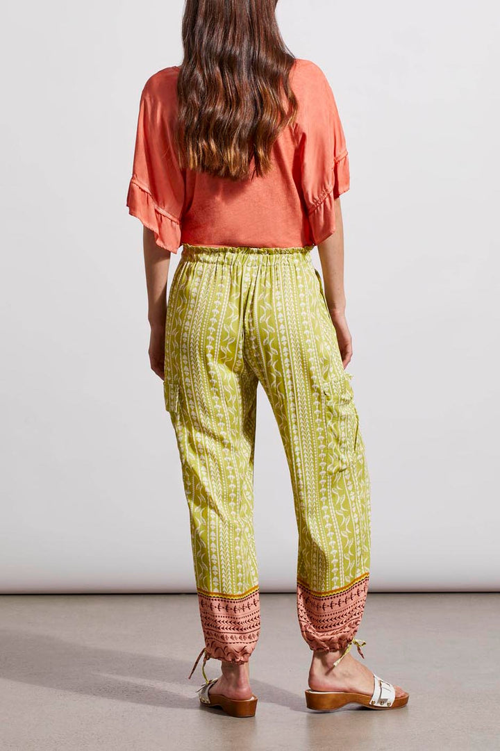Tribal Border Print Cargo Pant 5429O-1434-2173 Pear