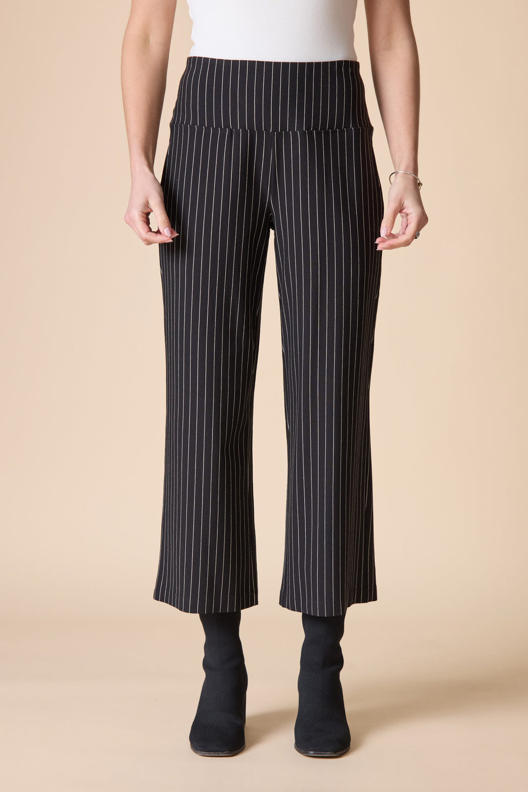 Habitat Striped Flood Pant H56572 - Black
