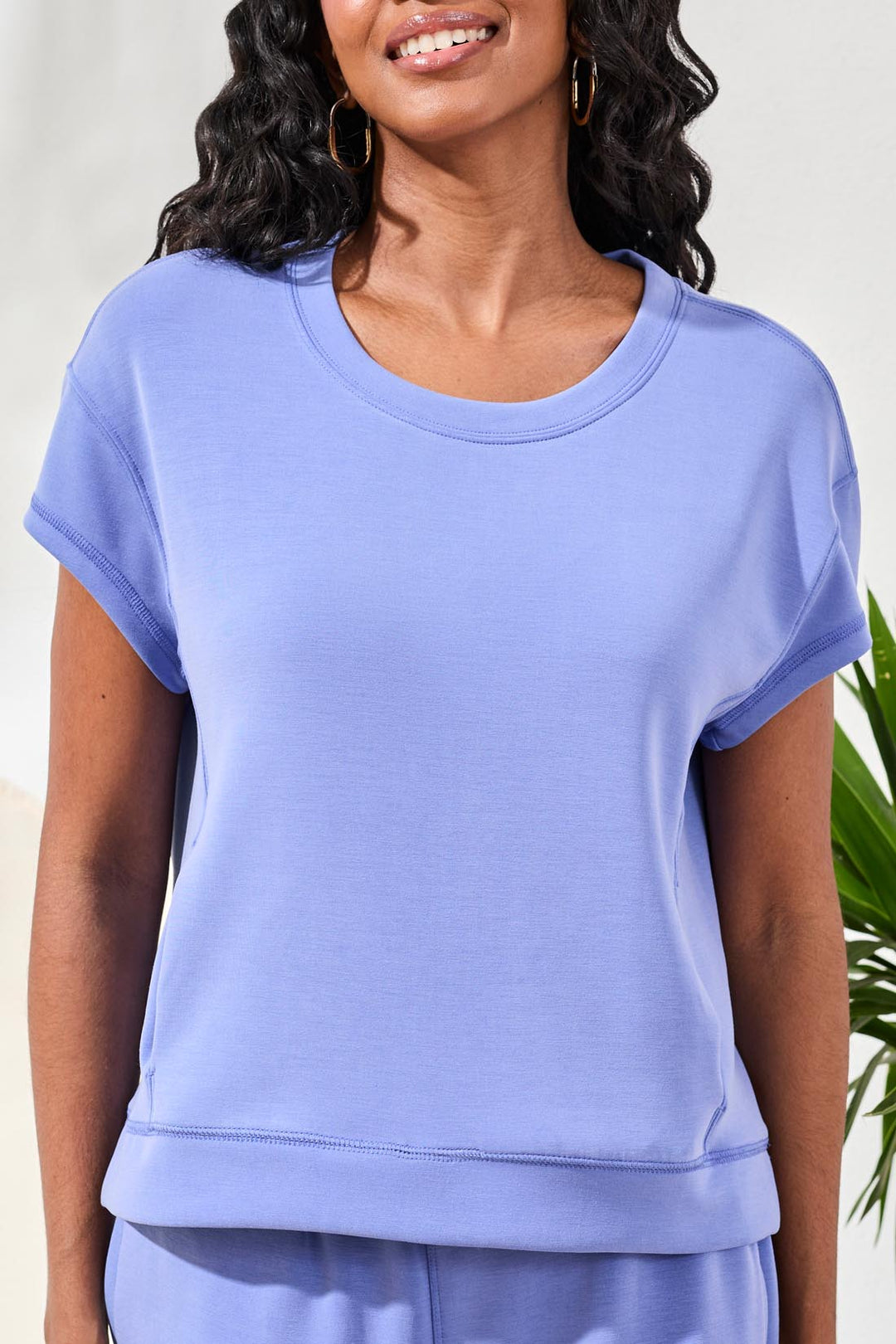 Tribal Short Sleeve Top w/ Pockets6167O-5032-3207 Baja Blue