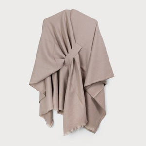 Caracol Solid Wrap Shawl w/ Loop 6180-BGE Beige