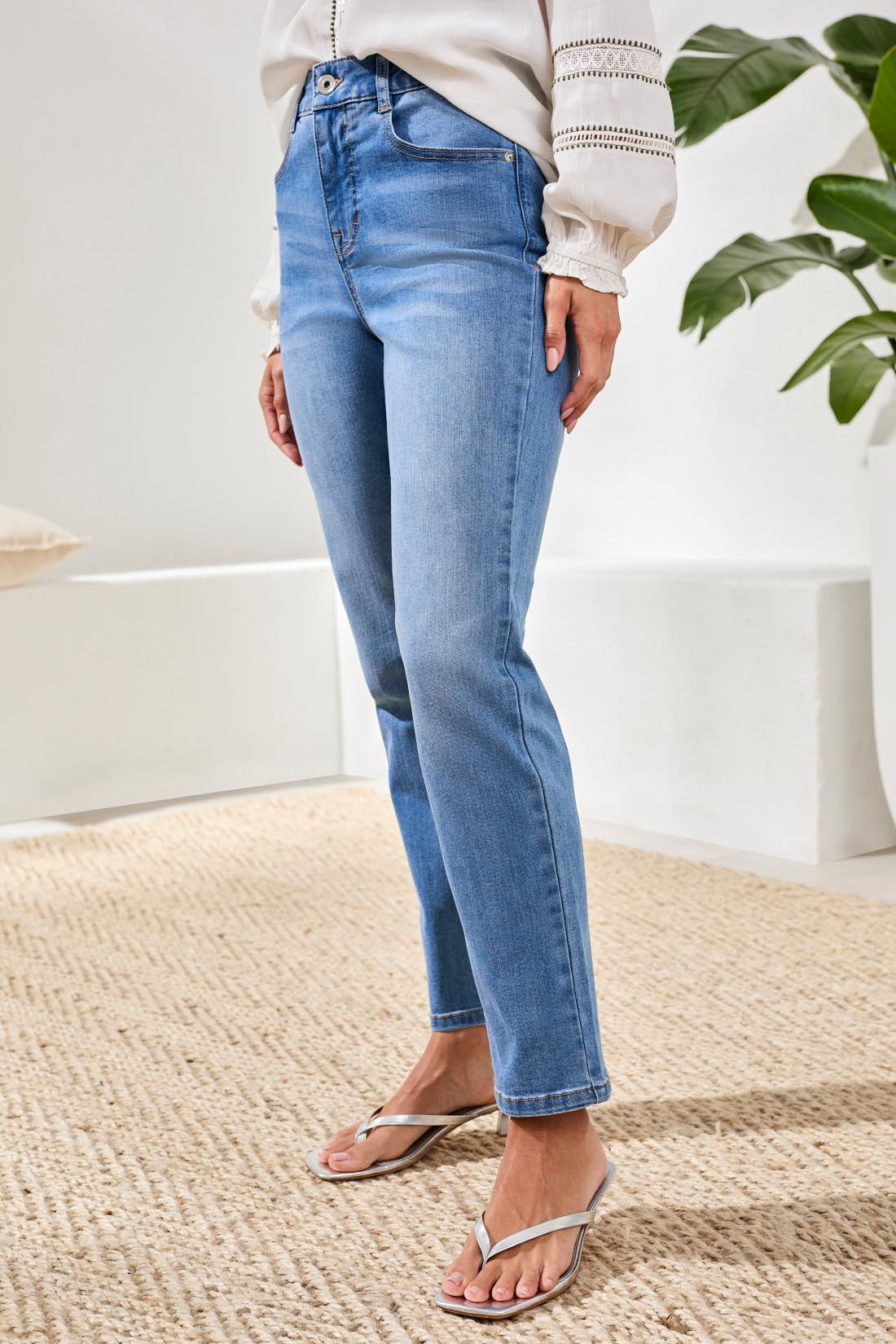 Tribal Sophia Curvy Hugging Straight Ankle Jean 6184O-2020-1605 Harbor ...