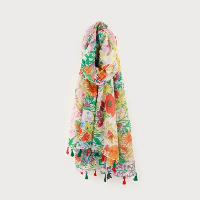 Caaracol Floral Print Scarf 620`-TRO