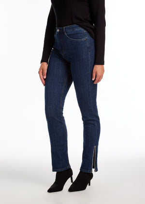 FDJ French Dressing Suzanne Straight Leg Embroidered Jean 6789809-DKBLU Dark Blue