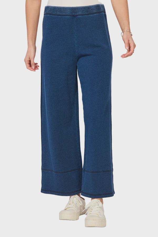 Escape by Habitat "Color Washed Terry" Cropped Wide Leg Pant E68097-MEDWSH