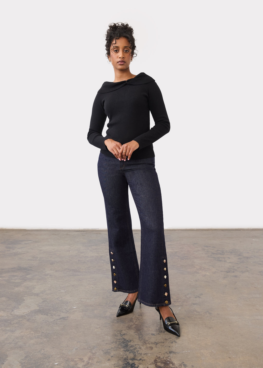 FDJ Suzanne Wide Boot Leg Jean 6869120-FVRBLU Forever Blue