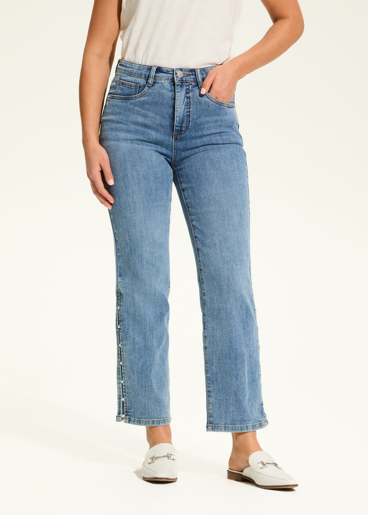 FDJ Suzanne Straight Ankle Jean 6869322-VINWS Vintage Wash