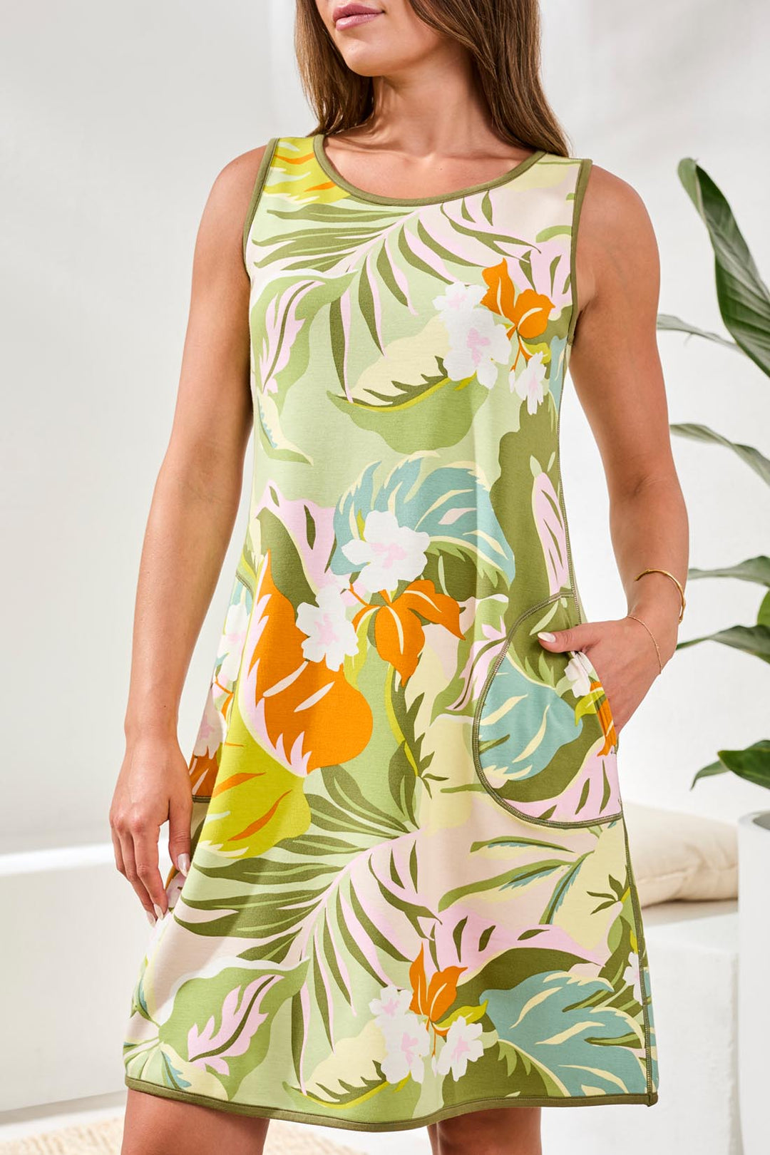 Tribal Reversible A-Line Knit Dress 6895O-4302-2525 Rainforest Johnson's Fashion and Footwear Tribal Reversible A-Line Knit Dress 6895O-4302-2525 Rainforest Johnson's Fashion and Footwear