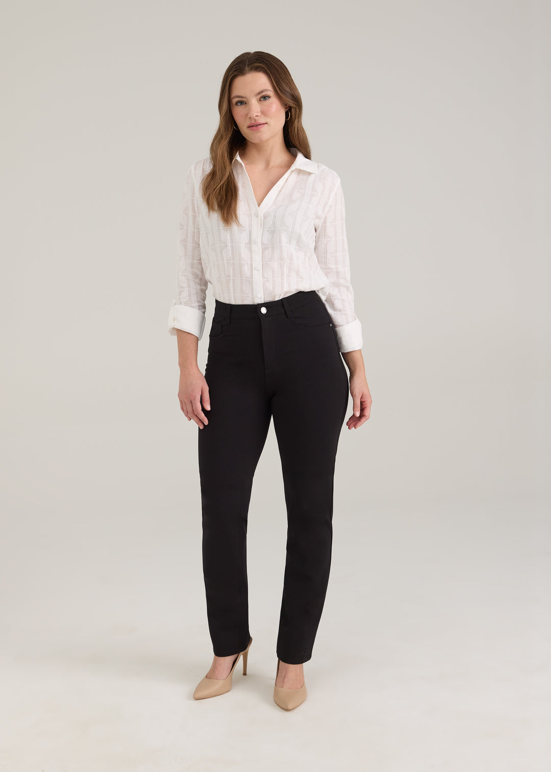 FDJ French Dressing Suzanne Straight Leg Jean - Petite - 8922396-BLK Black