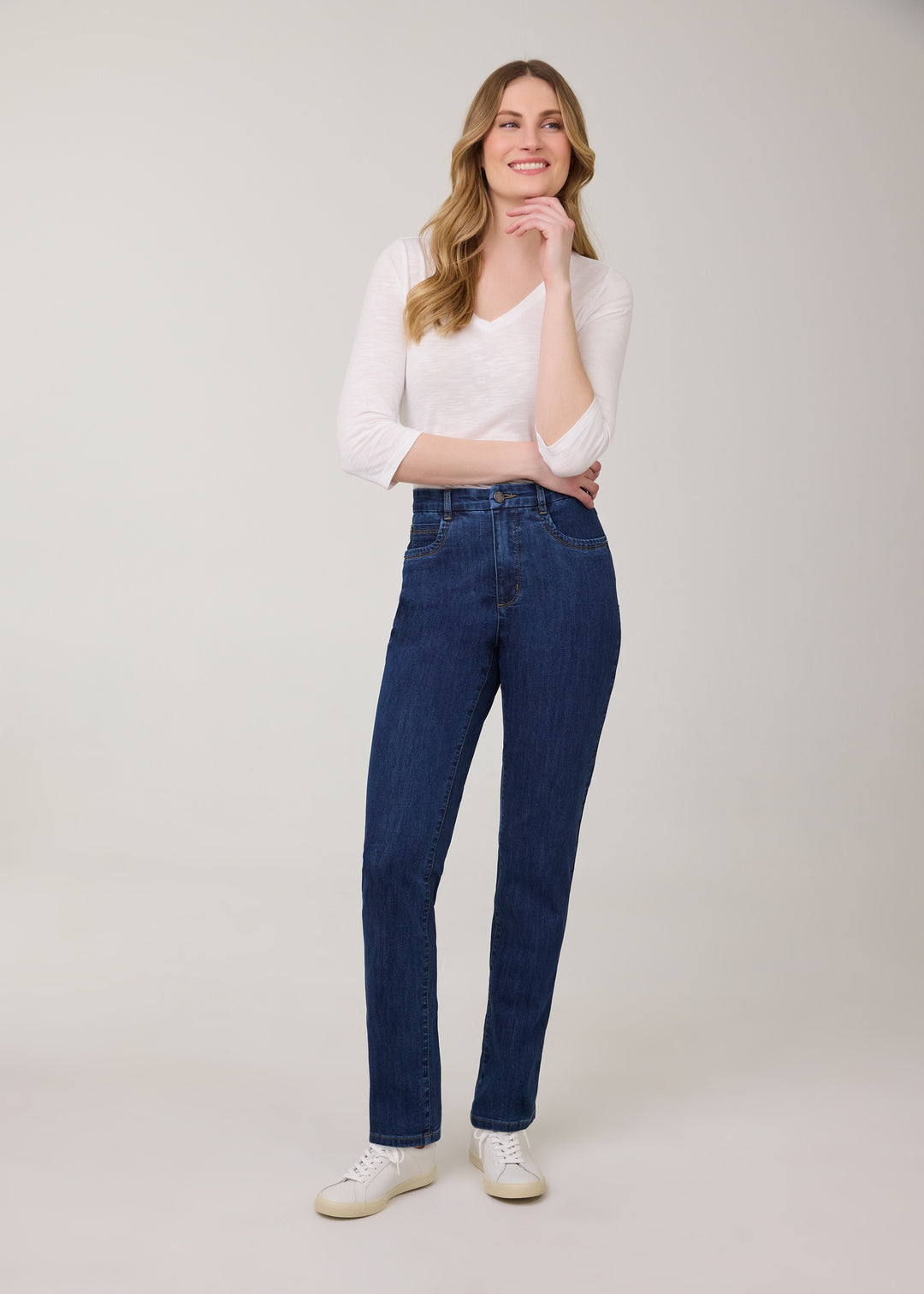 FDJ French Dressing Suzanne Straight Leg Jean - 6953250-DEL Delight