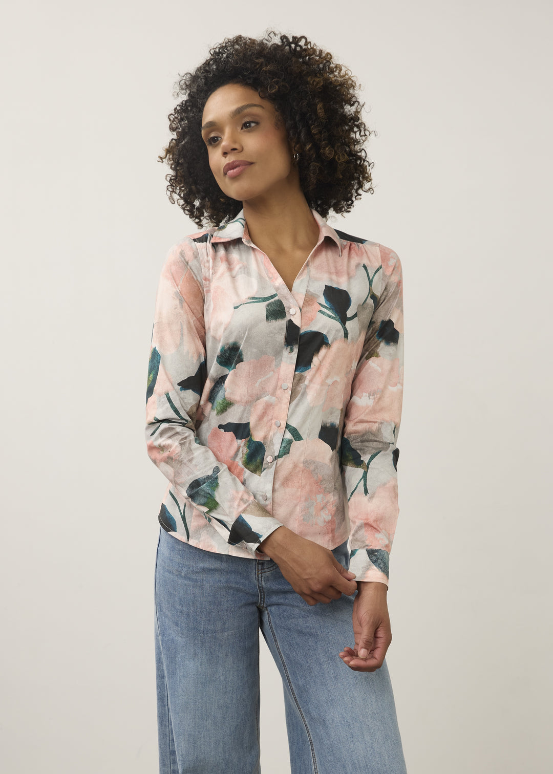 FDJ Long Sleeve Split Neck Shirt 7902623-WIN De Winter