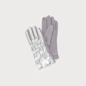 Caracol Warm Puffer Gloves 9006-SLV Silver