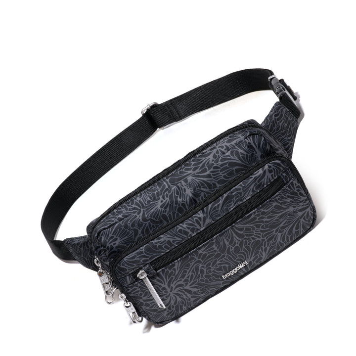 Baggallini Securtex Anti-Theft Belt Bag - ABB880 - Midnight Blossom