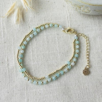 Glee Always Summer Bracelet - Gold/Amazonite