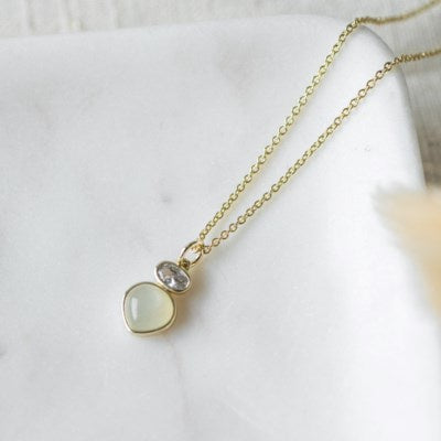 Glee Anastasia Necklace - Moonstone/Gold