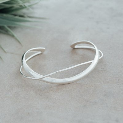 Glee Jewellery Aurelia Cuff Bracelet - Silver