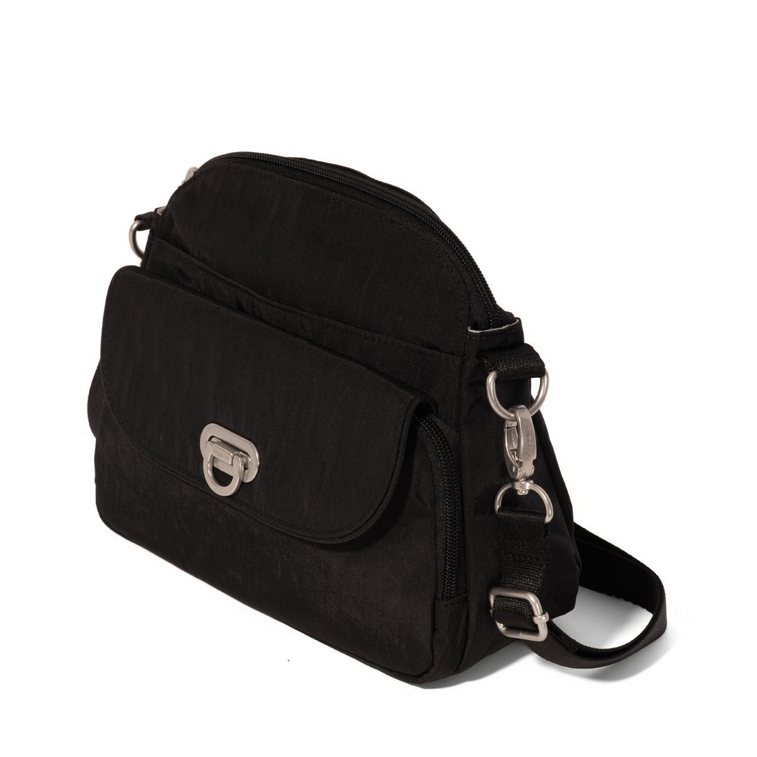 Baggallini Coastal Flip Lock Crossbody CFC960-Black