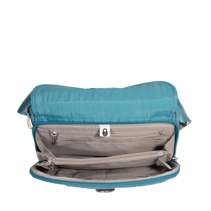 Baggallini Coastal Flip Lock Sling Bag CLS967-Seaside Blue