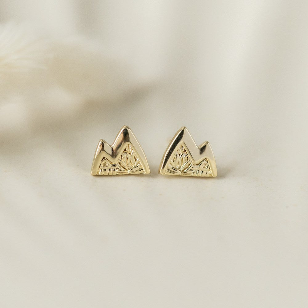 Glee Crest Stud Earrings - Gold