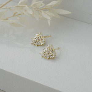Glee Jewelry Elaborate Heart Earrings - Gold