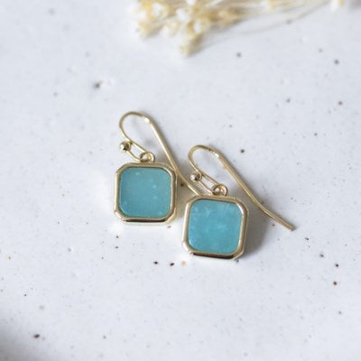 Glee Florence Earring - Gold/Amazonite