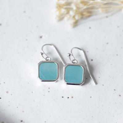 Glee Florence Earring - Silver/Amazonite