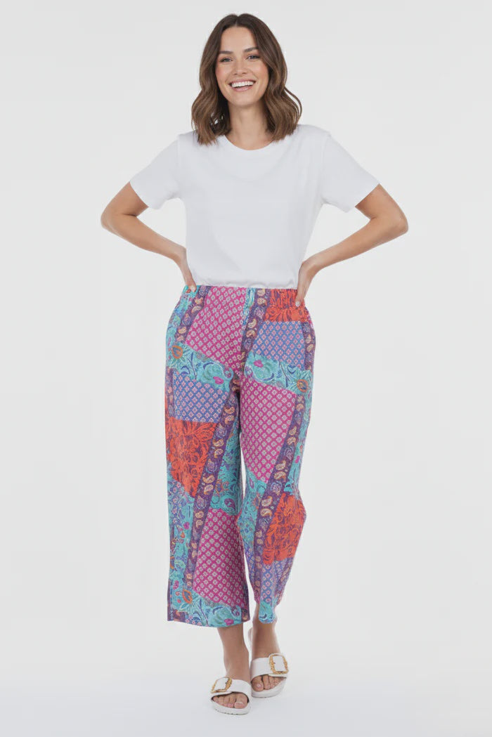 Shannon Passero Luna Crop Pant 5794-Wanderlust Print