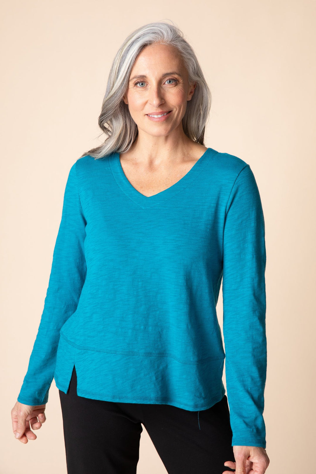 Habitat Seamed Long Sleeve Tee H27555F6-Teal