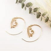 Wild Abandon by Glee Henna Earrings - Gold