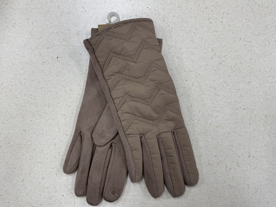 Fashion Gloves - GL050-CHEV Taupe Chevron