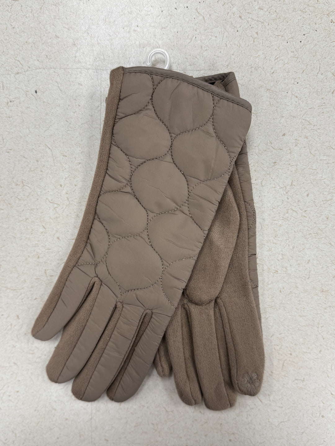 Fashion Gloves - GL050-CIRCLE Taupe Circle