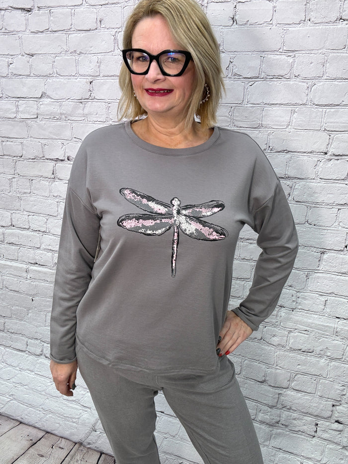 Escape by Habitat Dragonfly Pullover Sweatshirt E44301-Fog