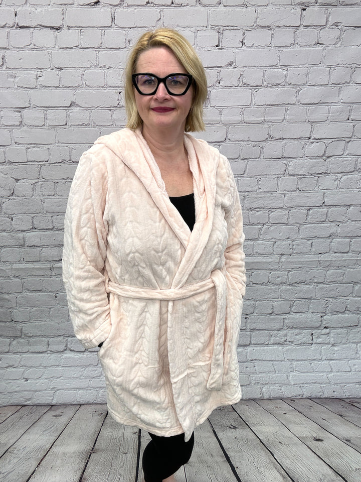 Latte Love Plush Fleece Robe 202070052MP - Millennial Pink