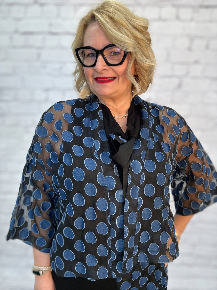 Shannon Passero Oban Cardigan 1762 - Denim Dot
