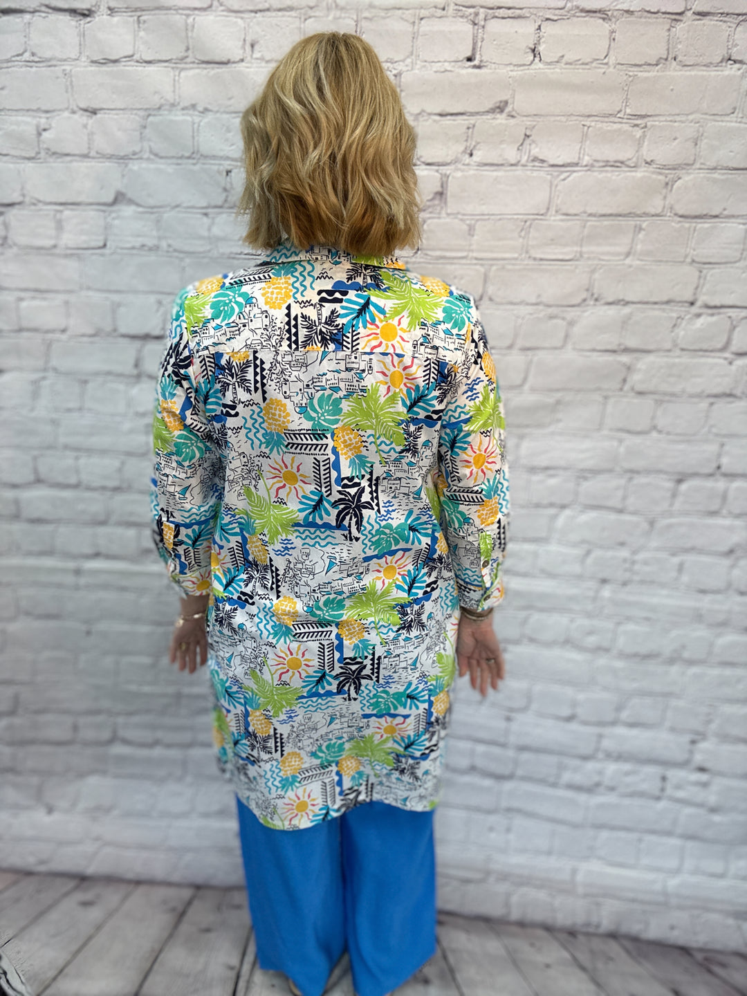 Escape by Habitat Woven Anywhere "Greece" Tunic Dress E82452 - Multi - 1 ONLY SIZE MEDIUM - 20% OFF