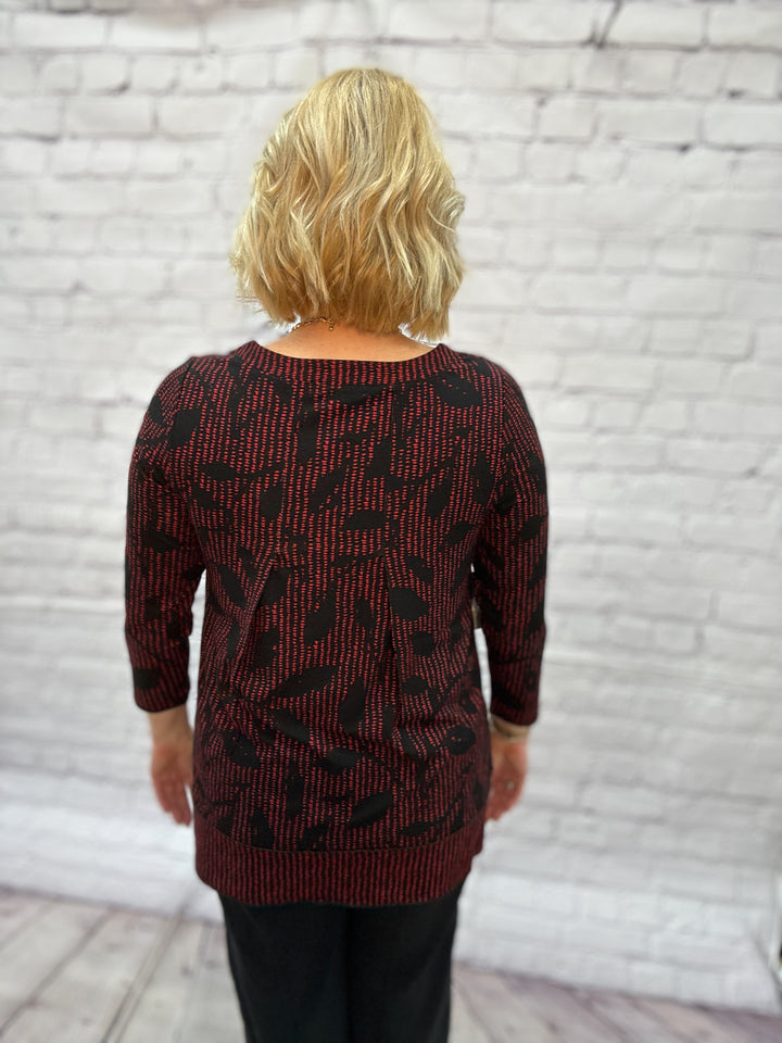 Habitat Dot Tunic w/ Back Pleat H56427-Ruby