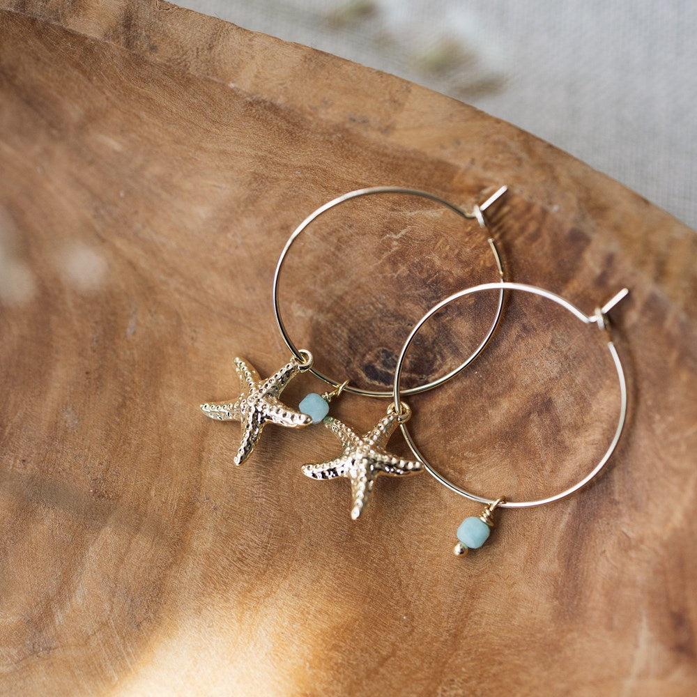 Wild Abandon by Glee Island View Hoop Earring - Gold