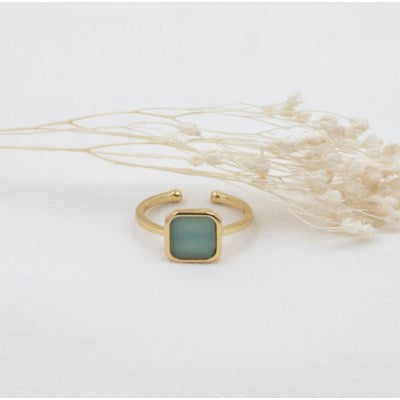 Glee Milan Ring - Gold/Amazonite